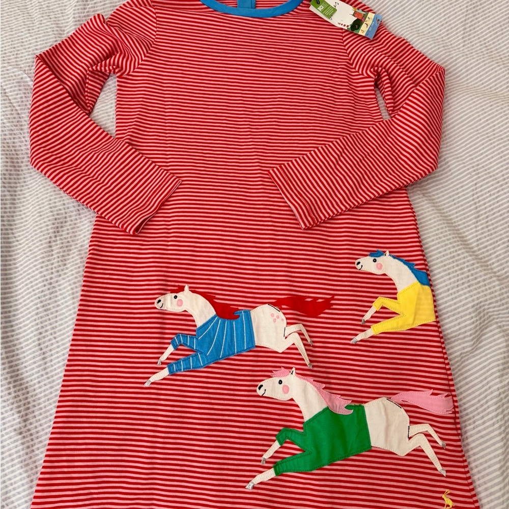 Joules Horse Striped  Dress